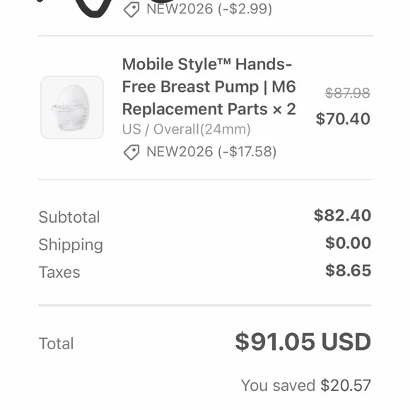 Momcozy M6 Wearable Pump w/ extra parts - Picture 4 of 4